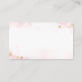 Winterroze bos dieren meisjesboeken voor Baby Informatiekaartje (Achterkant)