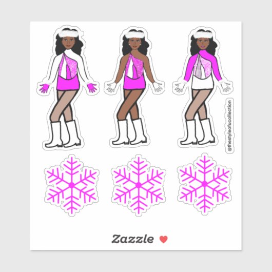 Winterroze danser Stickers #1 (Vel)