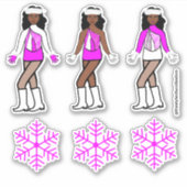 Winterroze danser Stickers #1 (Voorkant)