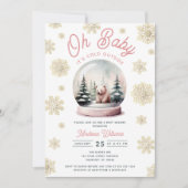Winterroze Het is koud buiten bos Baby shower Kaart (Voorkant)