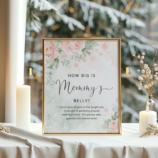 Winterroze hoe groot is het poster van het buikspe