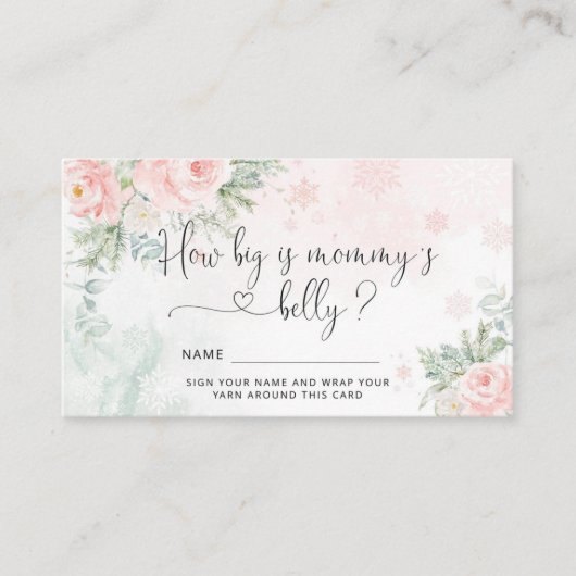 Winterroze hoe groot is mama's buik informatiekaartje (Voorkant)