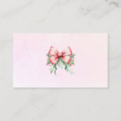 Winterroze kerstboomboeken voor baby informatiekaartje (Achterkant)