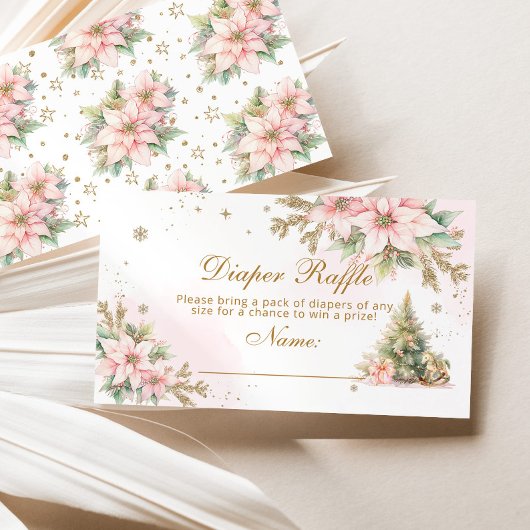 Winterroze kerstboomkleerkaartje informatiekaartje