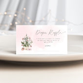 Winterroze kerstboomkleerkaartje informatiekaartje