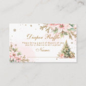 Winterroze kerstboomkleerkaartje informatiekaartje (Voorkant)