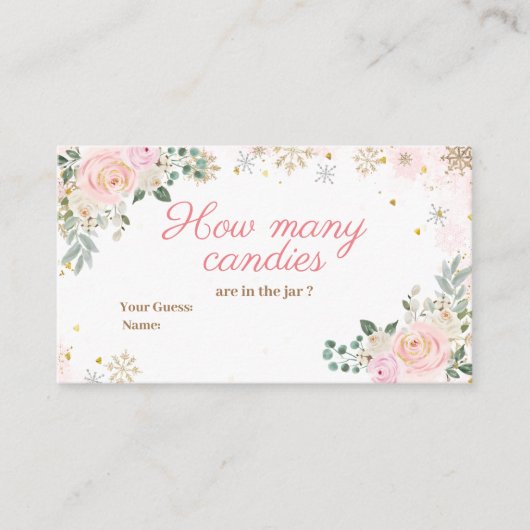 Winterroze sinaasappels hoeveel Snoepjes Informatiekaartje (Voorkant)