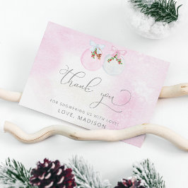 Winterroze sneeuw dank je kaart