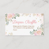 Winterroze Snowflakes Diaper Raffle Informatiekaartje (Voorkant)