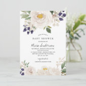 WinterRozen Baby shower Kaart (Staand voorkant)