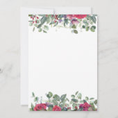 Winterrozen Bloemenkrans Kerstavondfeest Kaart (Achterkant)