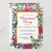 Winterrozen Bloemenkrans Kerstavondfeest Kaart (Voorkant / Achterkant)