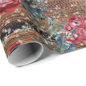 WinterRozen Pine Spruce Trellis Barn Board Cadeaupapier (Rol Hoek)