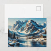 Winterrust: Alpenreflecties Briefkaart (Voorkant / Achterkant)