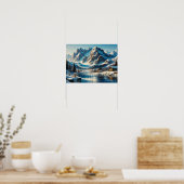 Winterrust: Alpenreflecties Poster (Keuken)