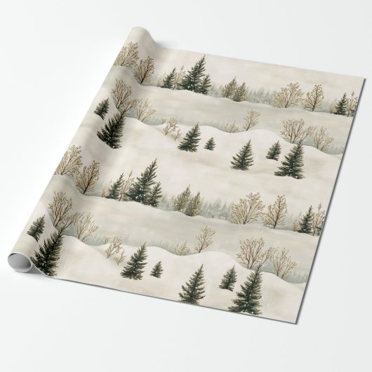 winterrust cadeaupapier (Uitgerold)