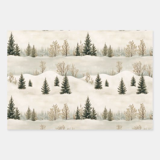 winterrust inpakpapier vel (Voorkant)