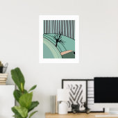 Winterrust – Minimale seizoensposter van Sklines Poster (Thuiskantoor)
