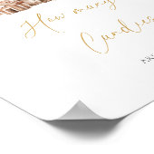 Winterrustieke kerstbomen Hoeveel Snoepjes Poster (Hoek)