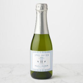 Winters Apres Ski Bachelorette  Sparkling Wijnetiket