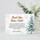 Winters baby shower bedankkaart (Staand voorkant)