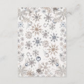 Winters baby shower luier raffle informatiekaartje (Achterkant)