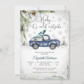 Winters baby shower uitnodiging (Voorkant)