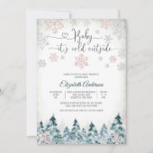 Winters baby shower uitnodiging (Voorkant)