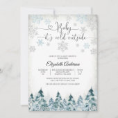 Winters baby shower uitnodiging (Voorkant)