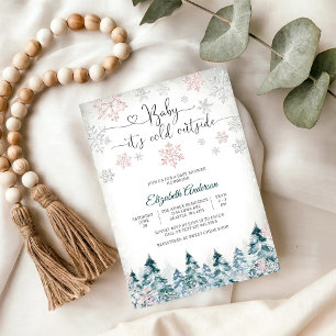 Winters baby shower uitnodiging