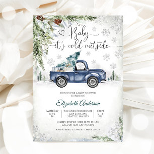 Winters baby shower uitnodiging