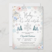 Winters baby shower uitnodiging (Voorkant)