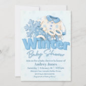 Winters babyshower kaart (Voorkant)