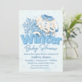 Winters babyshower kaart (Staand voorkant)