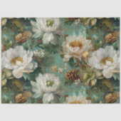 Winters Bloemendecoratie Naadloos Decoupage Tissuepapier (Voorkant)