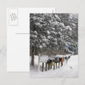 Winters brievenbussen Vakantie ansichtkaart Feestdagenkaart (Voorkant / Achterkant)