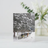 Winters Brievenbussen Vakantie Wenskaart Feestdagenkaart (Staand voorkant)