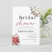 Winters bruidsfeest uitnodiging (Staand voorkant)