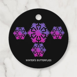Winter's Butterflies sneeuwvlokken Bedankjes Labels