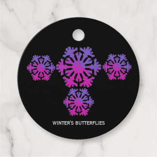 Winter's Butterflies sneeuwvlokken Bedankjes Labels