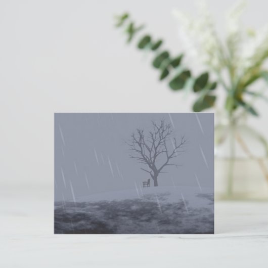 Winter's Chill Briefkaart (Staand voorkant)