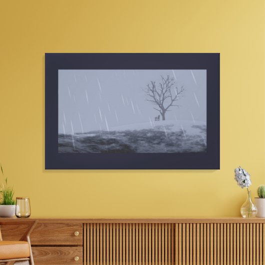 Winter's Chill Canvas Print (Insitu (Woonkamer))