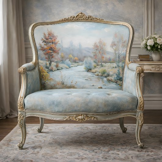 Winter's Dawn - Pastel Herfstrivier Decoupage Tissuepapier