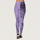 Winter's Delicate Embrace: Lila luifel Leggings (Achterkant)