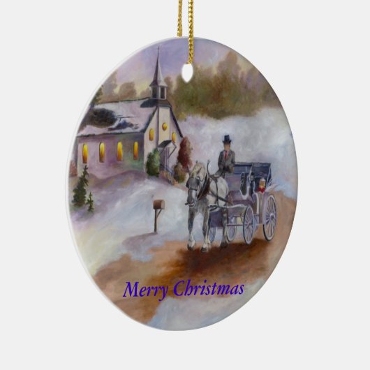 Winters Dream-kerstversiering Keramisch Ornament (Rechts)