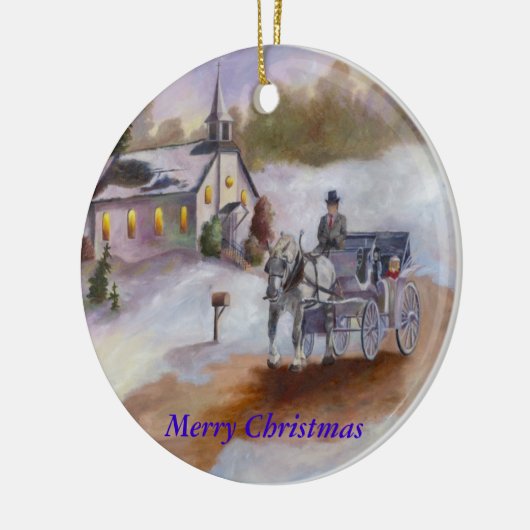 Winters Dream-kerstversiering Keramisch Ornament (Links)