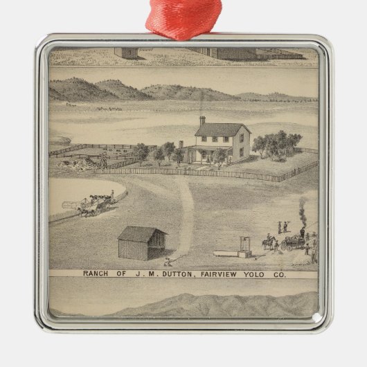 Winters Dutton ranch Metalen Ornament (Voorkant)