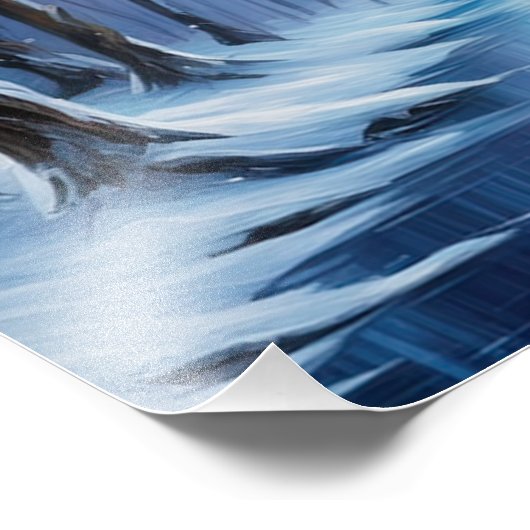 Winter's Elegance, Sneeuwbos Foto Afdruk (Hoek)