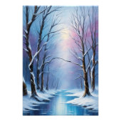 Winter's Elegance, Sneeuwbos Foto Afdruk (Voorkant)