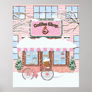 Winter's Embrace, een gezellige coffeeshop in de s Poster